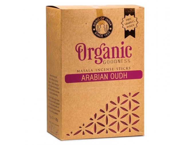 Song of India Vonné tyčinky Organic Masala Arabian Oudh, 15 g.