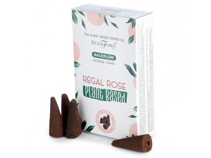 Stamford Vonné kužely Tekoucí dým Premium Plant Based Regal Rose, 12 ks