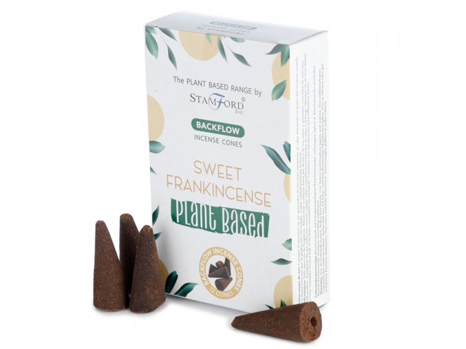 Stamford Vonné kužely Tekoucí dým Premium Plant Based Sweet Frankincense, 12 ks