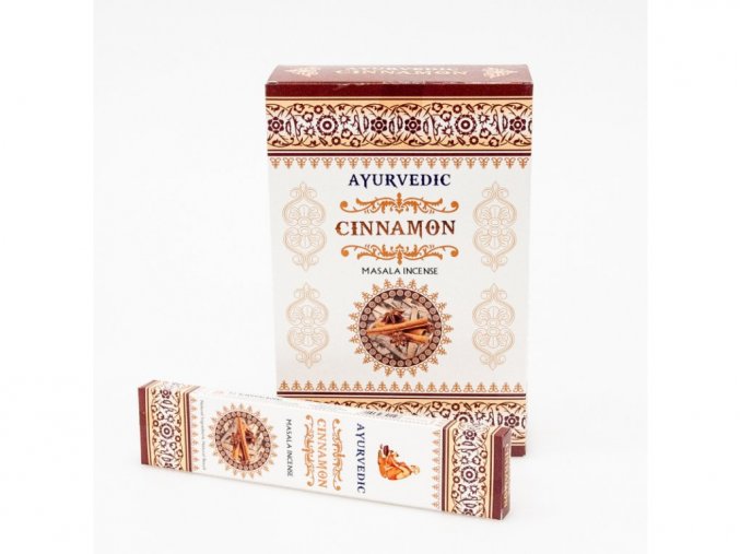 Ayurvedic Vonné tyčinky Cinnamon, 15 ks