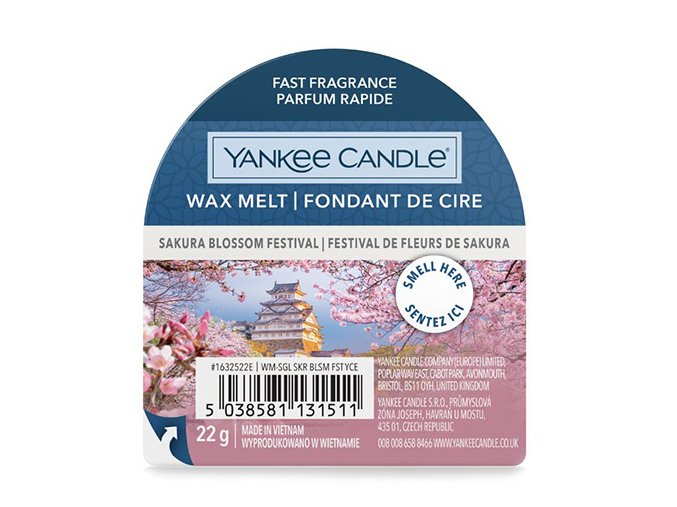 Yankee Candle Vonný vosk Sakura Blossom Festival (Festival sakury), 22 g