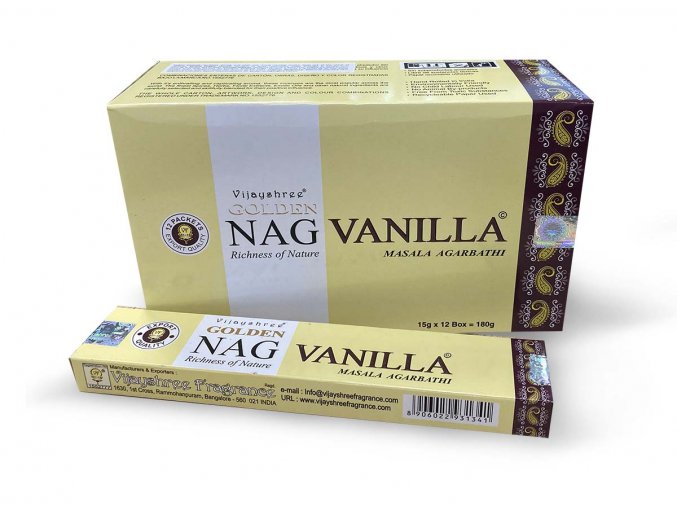 Vijayshree Vonné Tyčinky Golden Nag Vanilla, 15 g