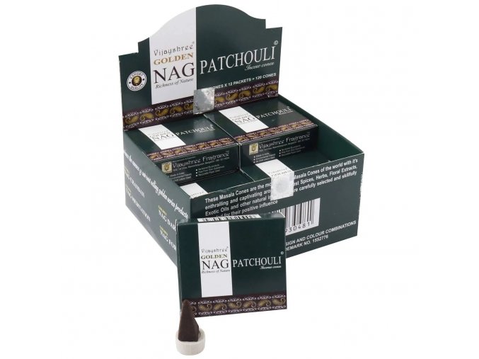 Encens Vijayshree Golden Nag Patchouli cones 1