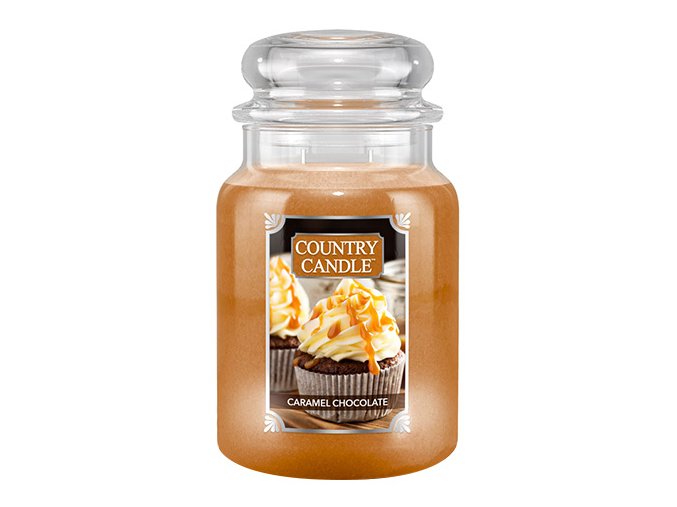 Country Candle Vonná svíčka Caramel Chocolate, 680 g.