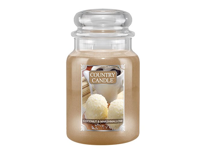 Country Candle Vonná svíčka Coconut Marshmallow, 680 g.