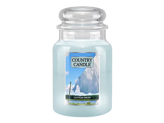 Country Candle Vonná svíčka Cotton Fresh, 680 g.