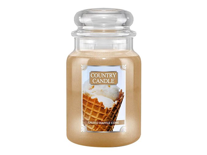 Country Candle Vonná svíčka Salted Waffle Cone, 680 g.