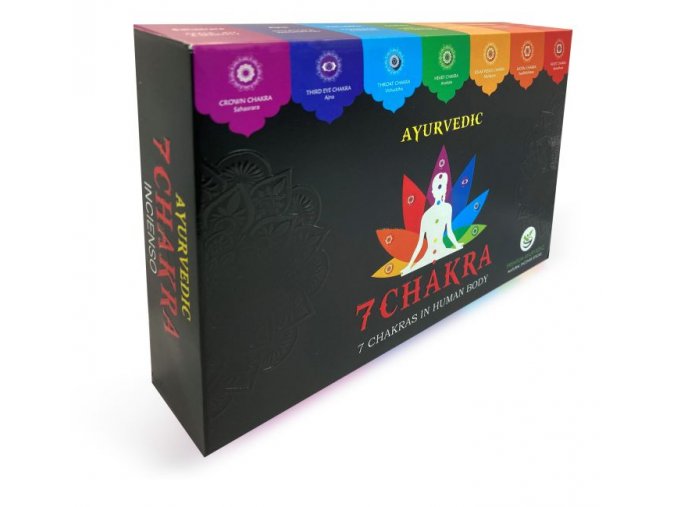 Ayurvedic Vonné tyčinky 7 Chakra Dárková sada, 7 x 15 g. 1