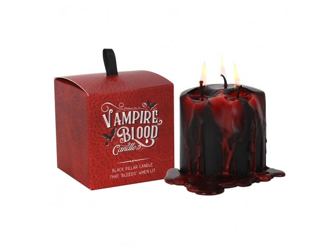 Tears candle Černá svíčka Vampire Blood (Upíří krev), 7,6 x 7,6 cm