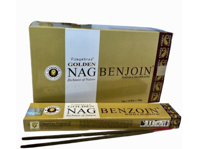 Vijayshree Vonné Tyčinky Golden Nag Benzoin, 15 g