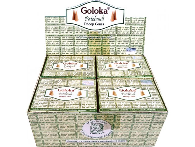 Goloka Vonné kužely Patchouli, 10 ks