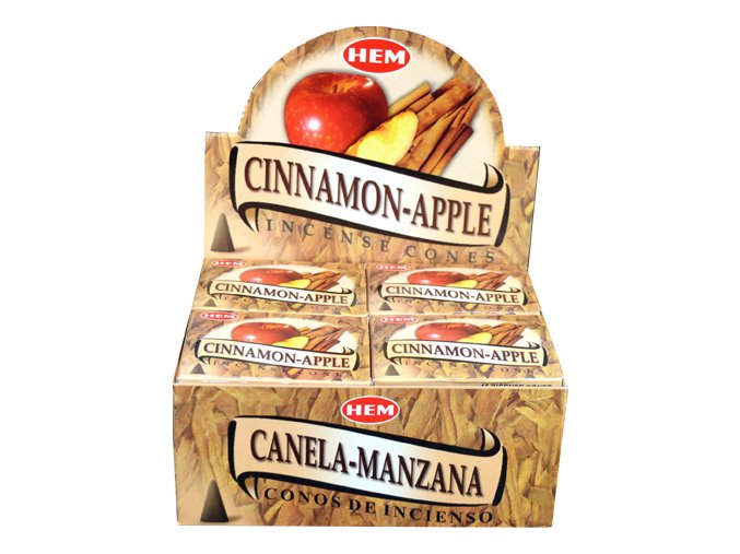 HEM Vonné kužely Cinnamon Apple (skořice a jablko), 10 ks
