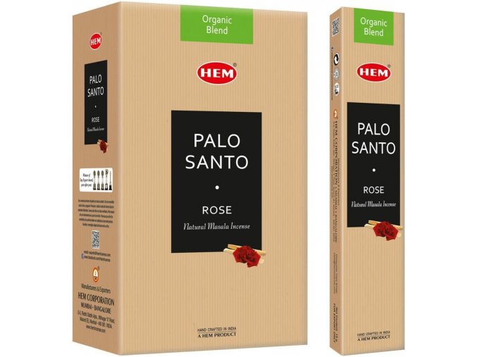 HEM Vonné tyčinky Organic Blend Premium Masala Palo Santo & Rose, 15 g