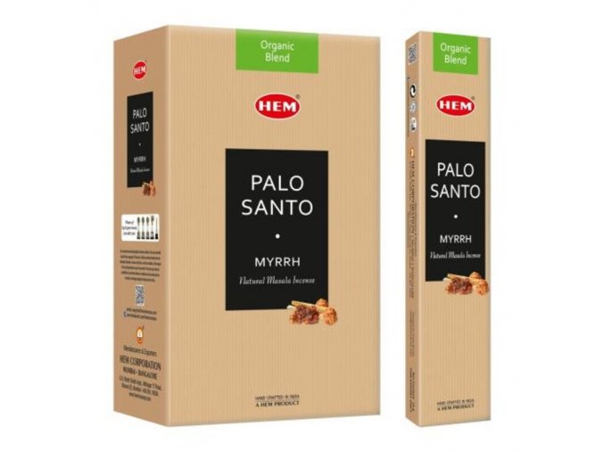 HEM Vonné tyčinky Organic Blend Premium Masala Palo Santo & Myrrh, 15 g