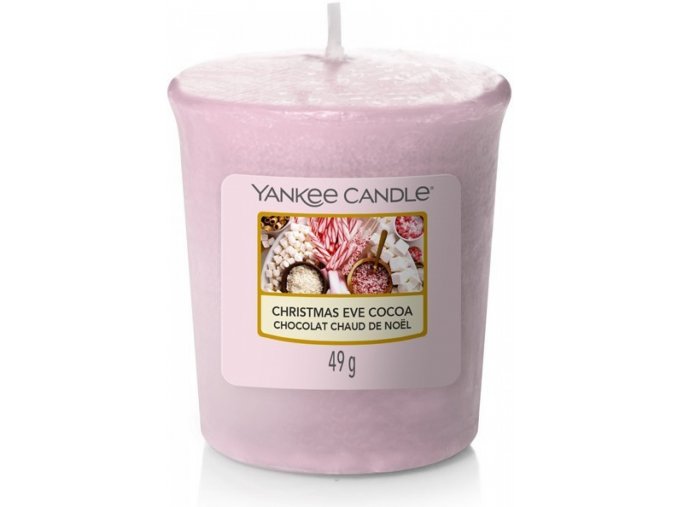 Yankee Candle Votivní svíčka Christmas Eve Cocoa (vánoční kakao), 49 g