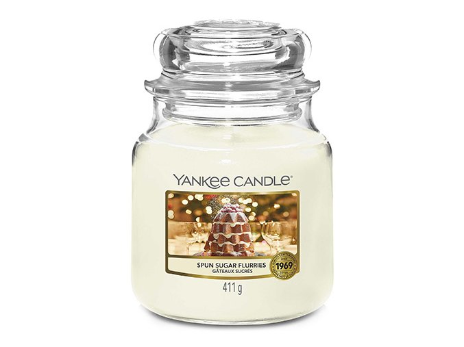 Yankee Candle Vonná svíčka Spun sugar Flurries, 411 g