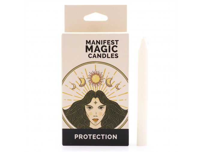Ancient Wisdom Manifest Magic Candles Protection Krémové, balení 12 ks