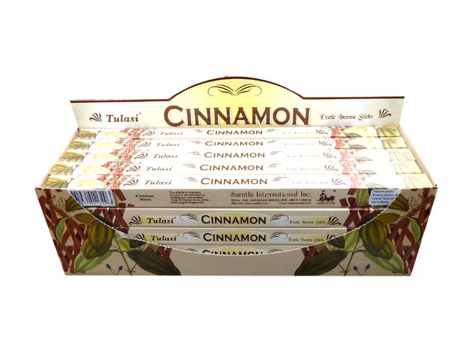 TULASI Vonné tyčinky Cinnamon (skořice), 8 ks