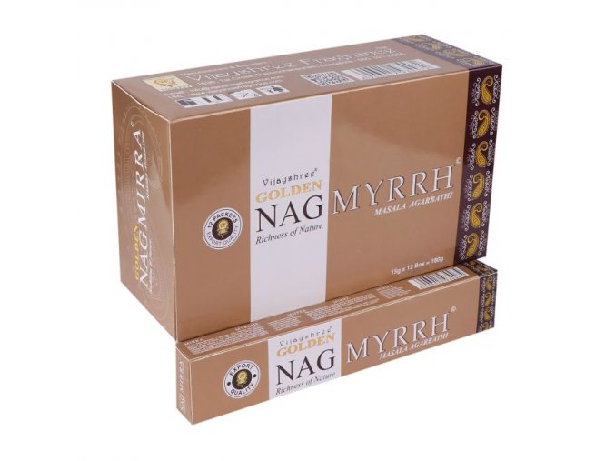 Vijayshree Vonné Tyčinky Golden Nag Myrrh, 15 g