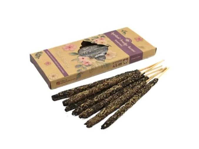 Green Tree Vonné tyčinky Spiritual Smudge Incense Good Energy Rosemary (Rozmarýn pro dobrou energii), 8 ks