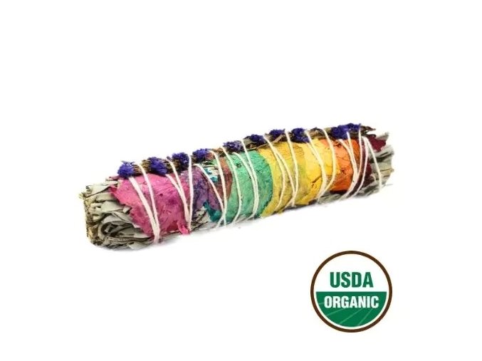 Green Tree Svazek pro vykuřování 7 Chakra Sage (Šalvěj bílá), 15 cm, 1 ks
