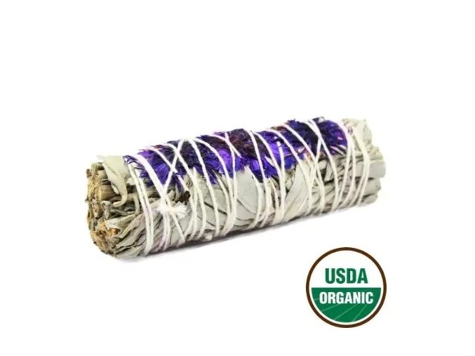 Green Tree Svazek pro vykuřování Purple Daze Sage (Šalvěj bílá a fialové květy), 10 cm, 1 ks