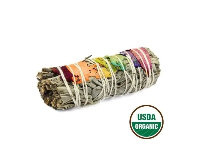 Green Tree Svazek pro vykuřování 7 Chakra White Sage (Šalvěj bílá), 10 cm, 1 ks
