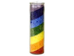 Yogi & Yogini Naturals Svíčka ve skle Čakry Bez parfemace, 20 x 7,5 cm