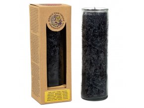 Yogi & Yogini Vonná svíčka ve skle Černý les černá, 21 x 6,5 cm