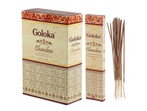 Goloka Masala Chandan Sandalwood Vonné tyčinky, 15 g