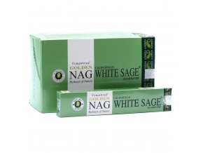 Vijayshree Vonné tyčinky Golden Nag White sage Bílá šalvěj, 15 g