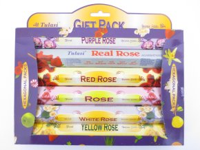 TULASI Vonné tyčinky ROSE GIFTPACK Dárkové balení, 6 x 20 ks