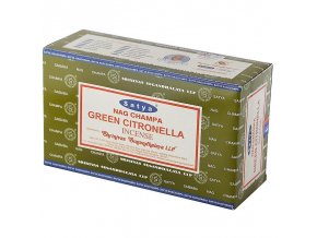 Shrinivas Satya Vonné tyčinky Green Citronella, 15 g