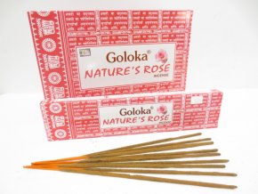 Goloka Vonné tyčinky NATURE'S ROSE, 15 g