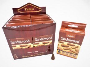 Tulasi Vonné kužely SANDALWOOD, 15 ks