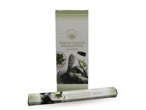 Green Tree Vonné tyčinky White Sage & Eucalyptus, 15 g