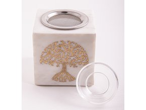 Holy Smokes Aroma lampa a Kadidelnice 2 v 1 Tree of life Strom života Mramor, 10 x 9 x 9 cm