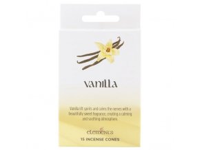 Elements Vonné kužely Vanilla Vanilka, 15 ks