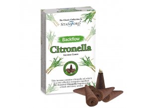 Stamford Vonné kužely Tekoucí dým Citronella (Citronela), 12 ks