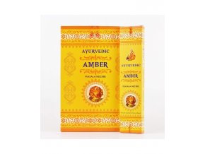 Ayurvedic Vonné tyčinky Amber, 15 ks