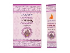 Ayurvedic Vonné tyčinky Lavender, 15 ks