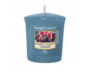 Yankee Candle Votivní svíčka Mulberry & Fig Delight (Lahodné moruše a fíky), 49 g