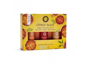 Song of India Essential Oil Aromaterapeutický set Citrus Blast, 3 x 5 ml