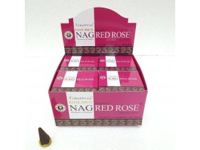 Vijayshree Vonné kužely Golden Nag Red Rose, 10 ks