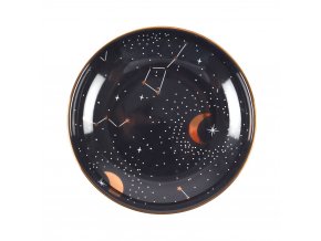 Mani Bhadra Keramický svícen pod svíčky (talířek) Hvězdná obloha, Ø 10,5 cm