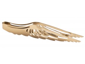 Mani Bhadra Nerezové kleště pro rychlozápalné uhlíky Andělská křídla zlatavé, 23 cm