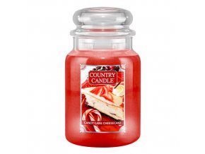 Country Candle Vonná svíčka Candy Cane Cheesecake, 680 g.