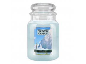 Country Candle Vonná svíčka Cotton Fresh, 680 g.
