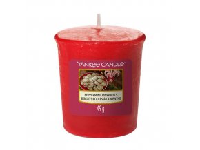 Yankee Candle Votivní svíčka Peppermint Pinwheels, 49 g