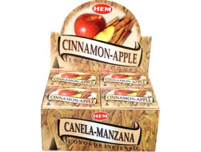 HEM Vonné kužely Cinnamon Apple (skořice a jablko), 10 ks